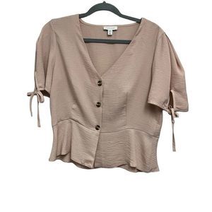 Topshop Blush Pink Blouse Size 10